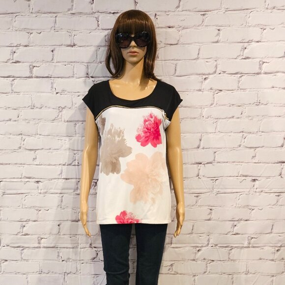 CALVIN KLEIN, Sleeveless floral top with zipper detail - Picture 3 of 9